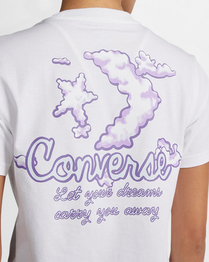 Women's Converse Dreamer Graphic T-Shirts White | AU 60E31P